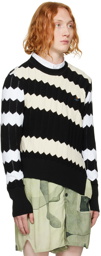 Vivienne Westwood White & Black Chevron Sweater