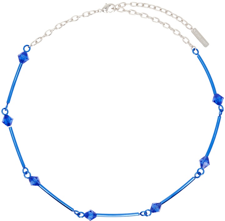 Photo: HUGO KREIT SSENSE Exclusive Blue Spark Chain Necklace