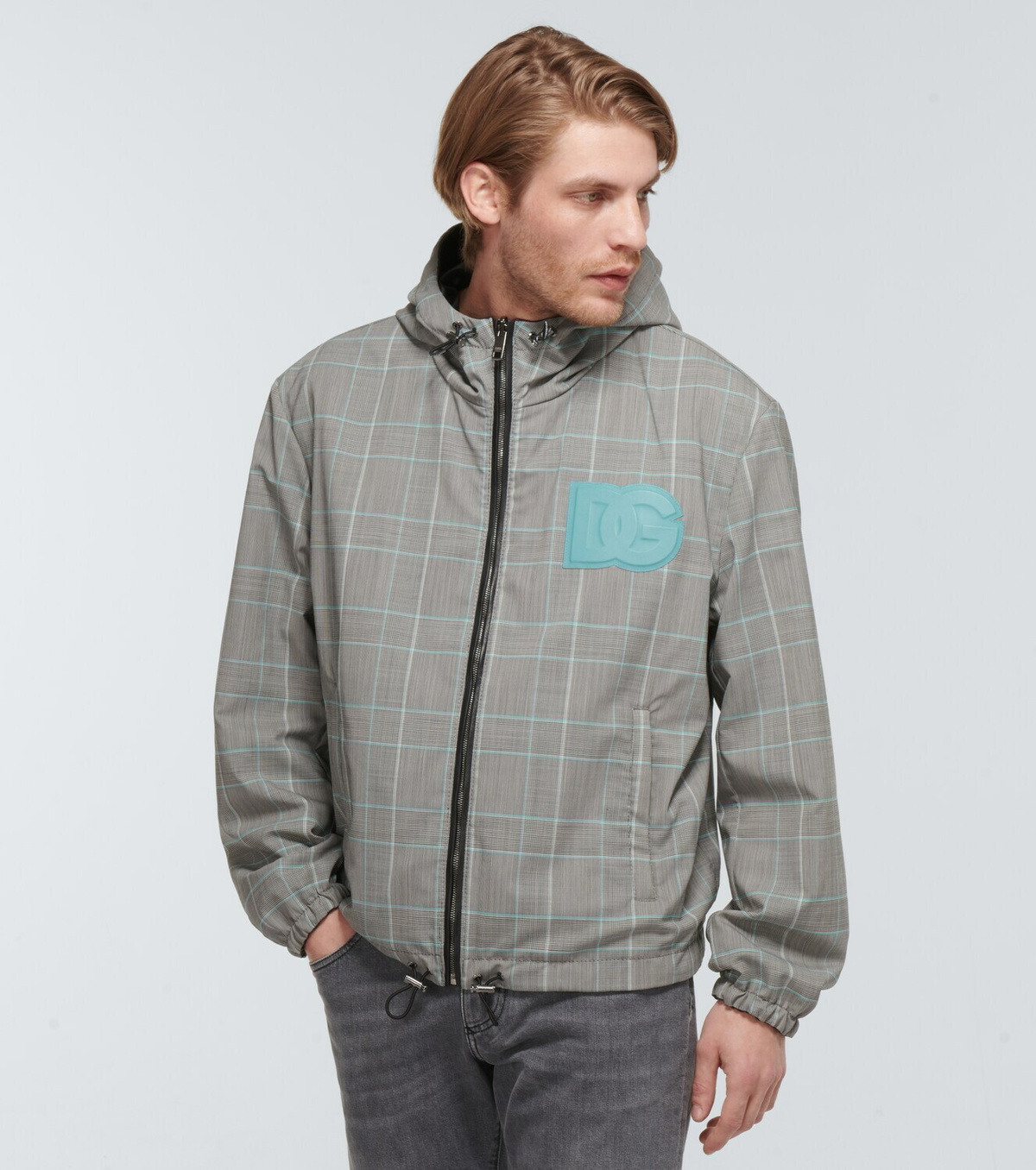 Dolce & Gabbana Gray Camouflage Hooded Sweatshirt Jacket