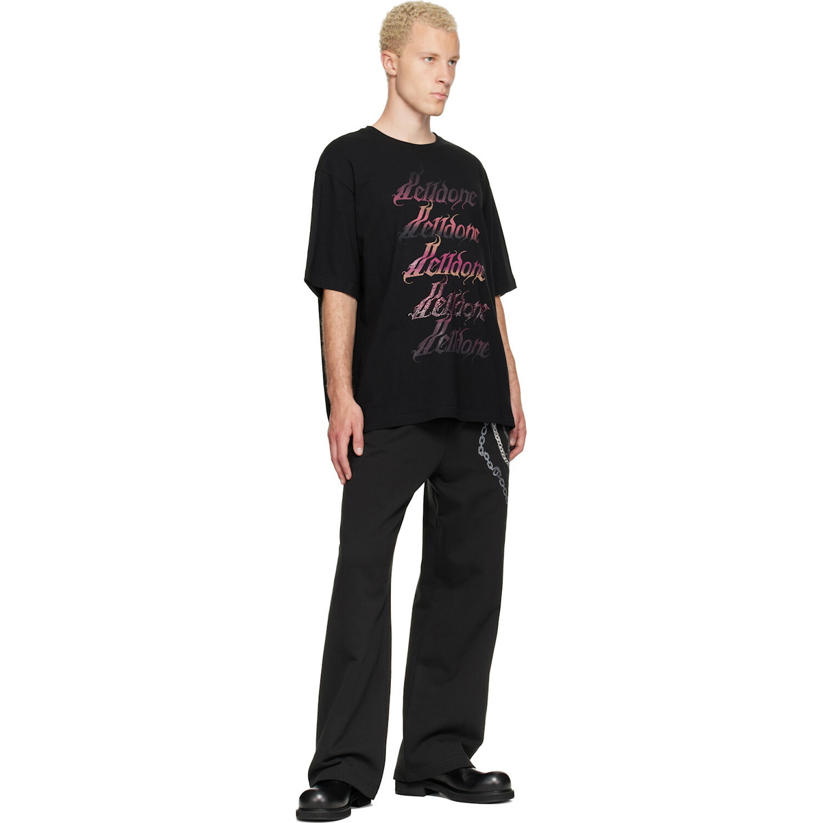 We11done Black Gradient Logo T-shirt