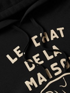 Valentino Garavani - Logo-Print Cotton-Jersey Hoodie - Black