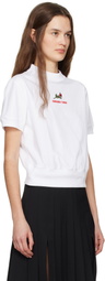 SHUSHU/TONG White Rose Embroidered T-shirt