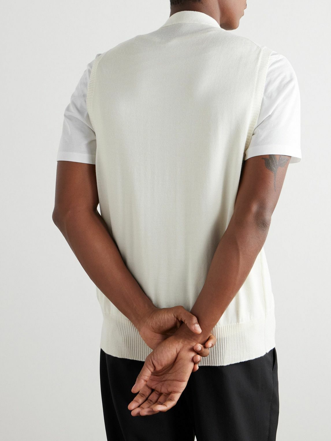 Stòffa - Wool and Silk-Blend Sweater Vest - Neutrals