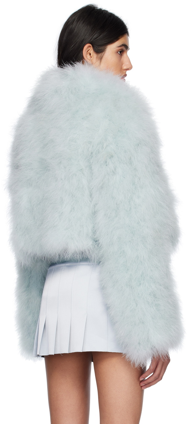 16Arlington Blue Circle Feather Coat