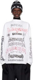 Balenciaga White DIY Metal Long Sleeve T-Shirt