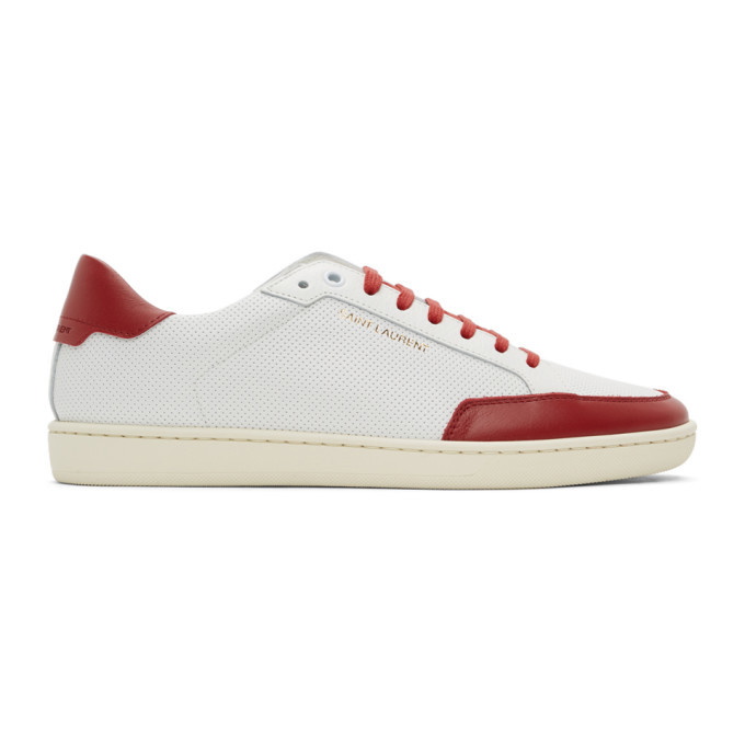 Saint Laurent White Red Court Classic SL/10 Sneakers Saint Laurent