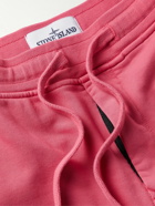 Stone Island - Straight-Leg Garment-Dyed Cotton-Jersey Drawstring Shorts - Pink
