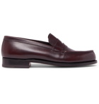 J.M. Weston - 180 The Moccasin Burnished-Leather Penny Loafers - Men - Burgundy