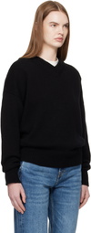 &Daughter Black Balla Slouch V-Neck Sweater