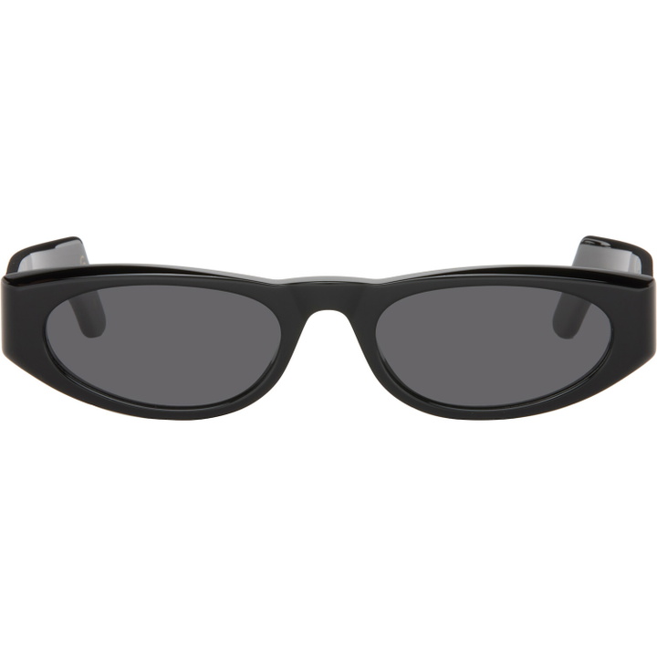 Photo: Valentino Black Geometric Acetate Sunglasses