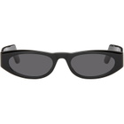 Valentino Black Geometric Acetate Sunglasses