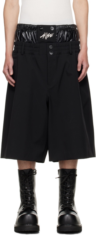 Photo: Moncler Genius Moncler x A$AP Rocky Black Logo Patch Shorts