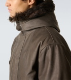Our Legacy Compel shearling-trimmed leather jacket