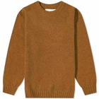 Kestin Men's Brushed Shetland Crew Knit in Rust