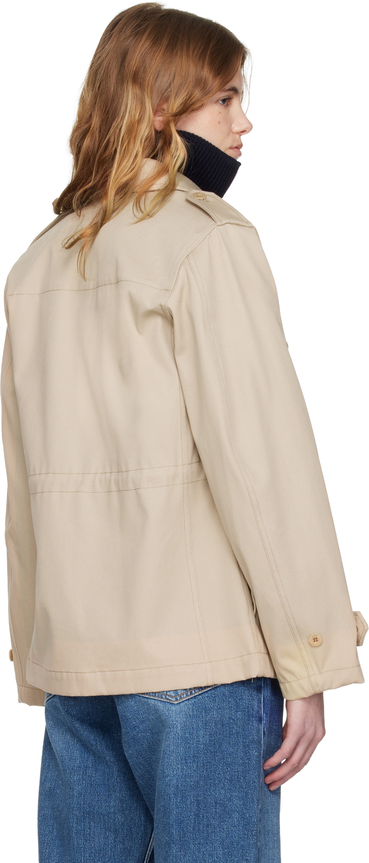 A.P.C. Beige Belted Jacket