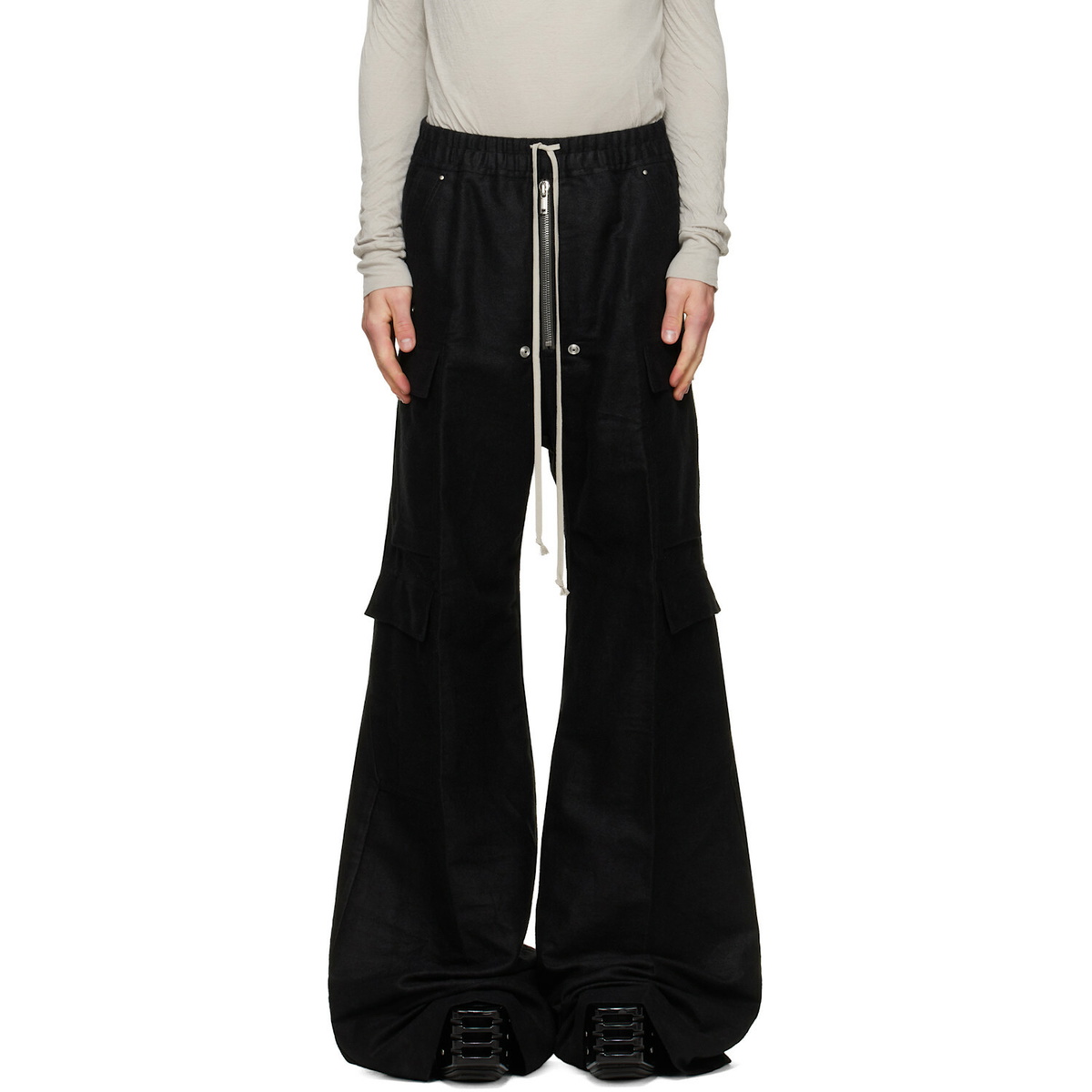 Rick Owens Black Tower Cargobelas Cargo Pants