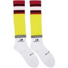 Doublet White and Yellow 3 Layered Sport Socks