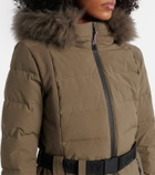 Yves Salomon Doudoune 64cm belted down jacket
