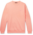 Acne Studios - Forba Logo-Appliquéd Loopback Cotton-Jersey Sweatshirt - Men - Pink