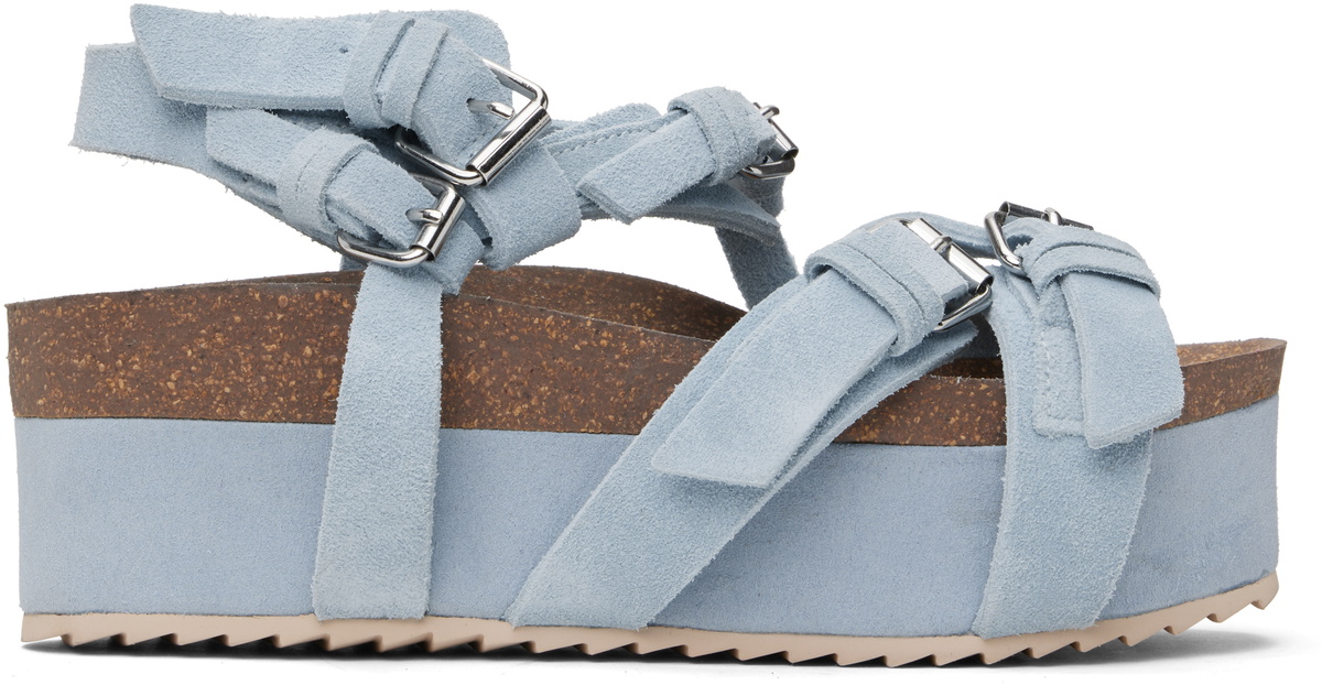 R13 Blue Platform Sandals R13
