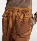 Acne Studios Printed cotton Bermuda shorts