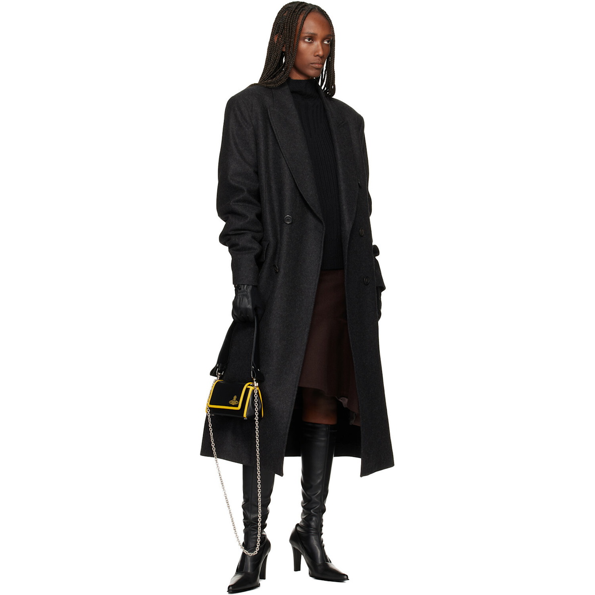 Vivienne Westwood Black Leather Sheep Gloves