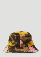 Floral Motif Bucket Hat in Brown