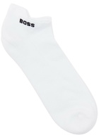 Boss Iconic Cotton-blend Ankle Socks set of Three White