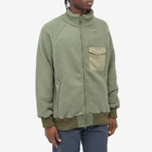 Battenwear Men's Warm Up Fleece Jacket in Olive