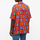 Gucci Men's GG Psychedelic Vacation Shirt in Orange/Electric Blue
