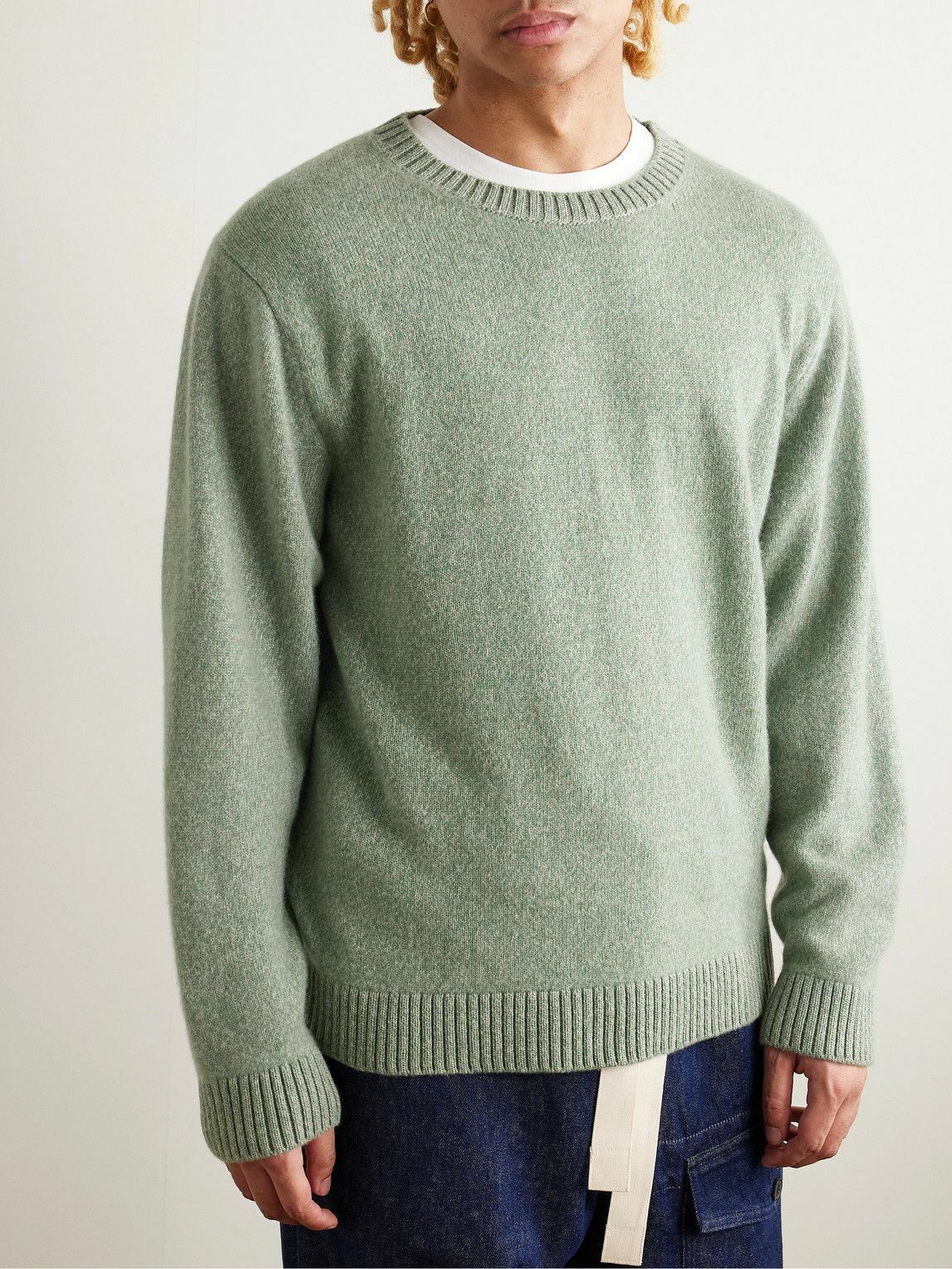 The Elder Statesman - Racing Cashmere Sweater - Green The Elder