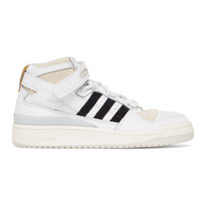 Photo: adidas x IVY PARK White and Beige Forum Mid Sneakers