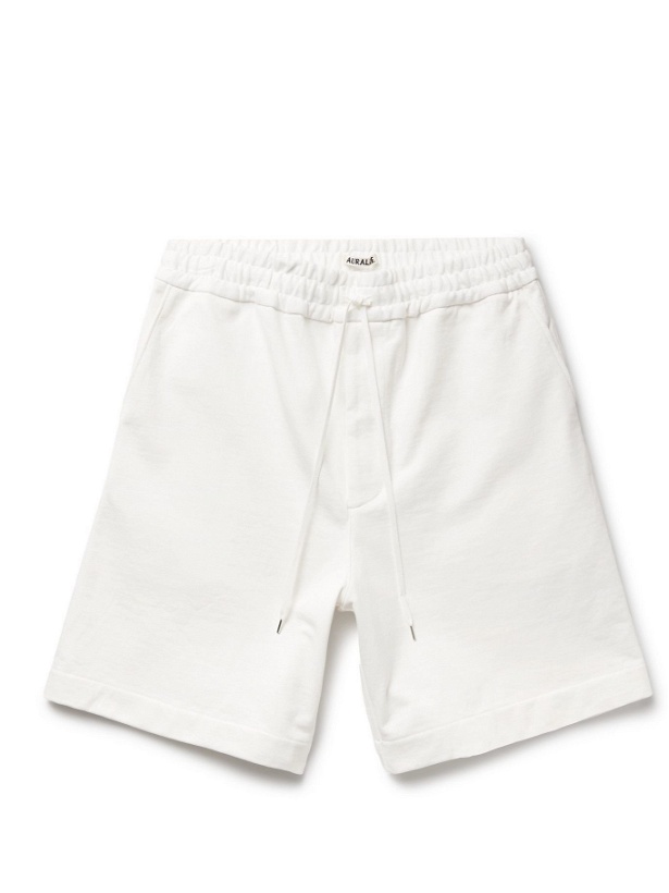 Photo: Auralee - Cotton-Jersey Drawstring Shorts - White