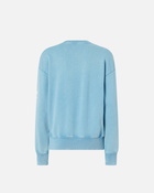 Pinko Cotton Sweatshirt With Logoed Sleeves Air Blue