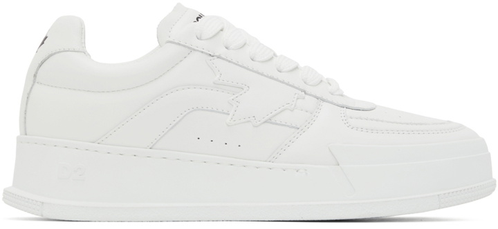 Photo: Dsquared2 White Leather Sneakers