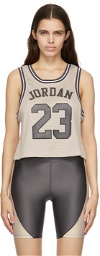 Nike Jordan Taupe Essential Jersey Tank Top
