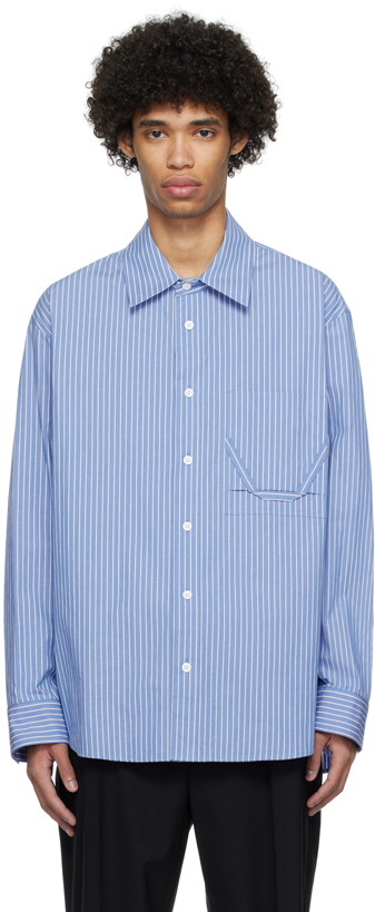 Photo: Solid Homme Blue Striped Shirt