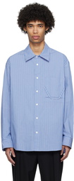 Solid Homme Blue Striped Shirt