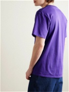 Noah - No Evil Printed Cotton-Jersey T-Shirt - Purple