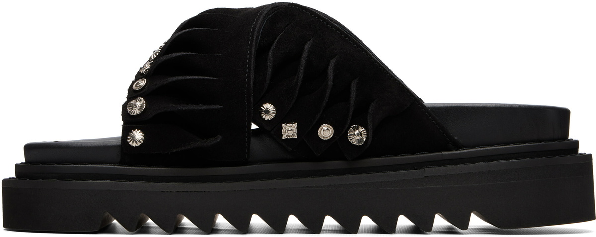 Toga Virilis Black Suede Sandals
