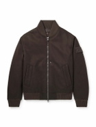 Stone Island - Wool-Blend Flannel Bomber Jacket - Brown