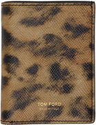 TOM FORD Brown Leopard Card Holder