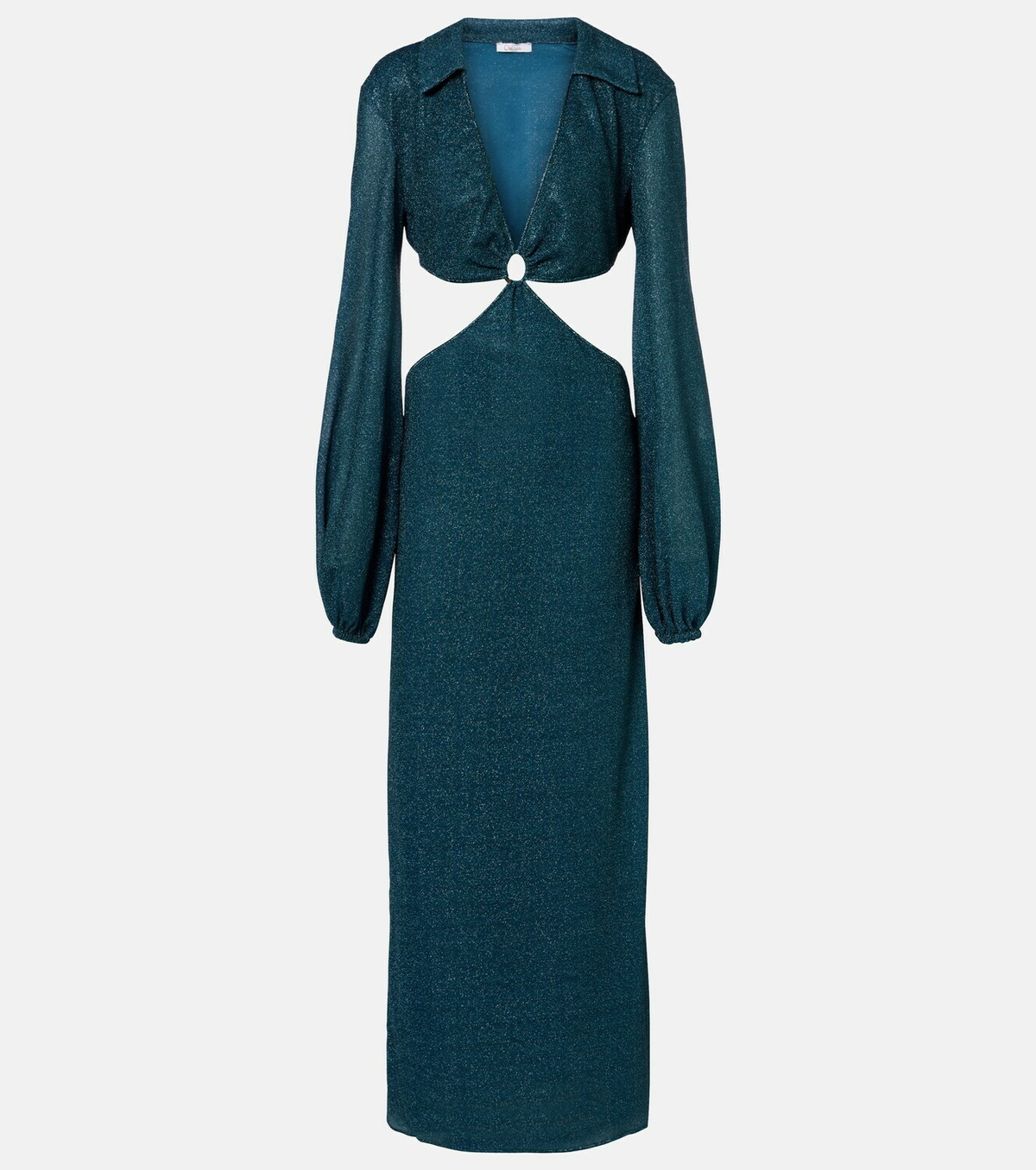 Oséree Lumière cutout ring-detail maxi dress