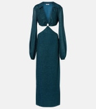 Oséree Lumière cutout ring-detail maxi dress