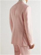 TOM FORD - Grain de Poudre Silk, Wool and Mohair-Blend Suit Jacket - Pink
