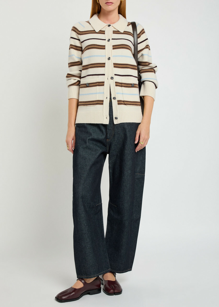 Rag & Bone Peggy Striped Wool Cardigan Stripe