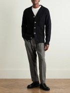 S.N.S. Herning - Robust Ribbed Virgin Wool Cardigan - Blue