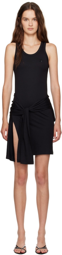 Photo: Coperni Black Knotted Jersey Minidress