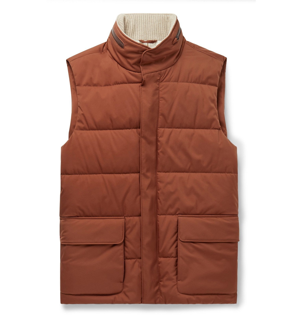 Loro Piana - Storm System Quilted Shell Hooded Gilet - Brown