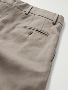 Loro Piana - City Slim-Fit Pleated Linen Trousers - Neutrals
